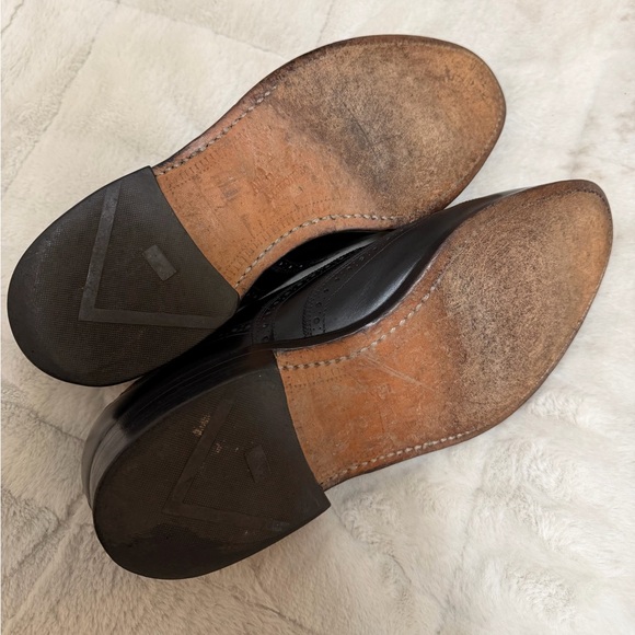 Allen Edmonds Chester Goodyear Welt Black Wing Tip Brogue Oxford Shoes 9.5 - Picture 8 of 8